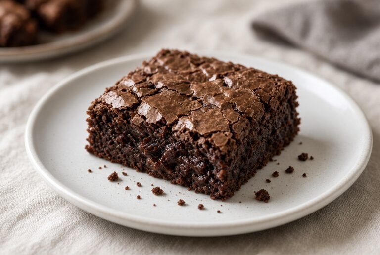 Fudgy chocolate brownie square