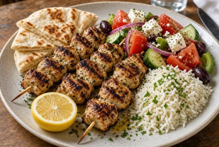 Chicken Souvlaki Plate